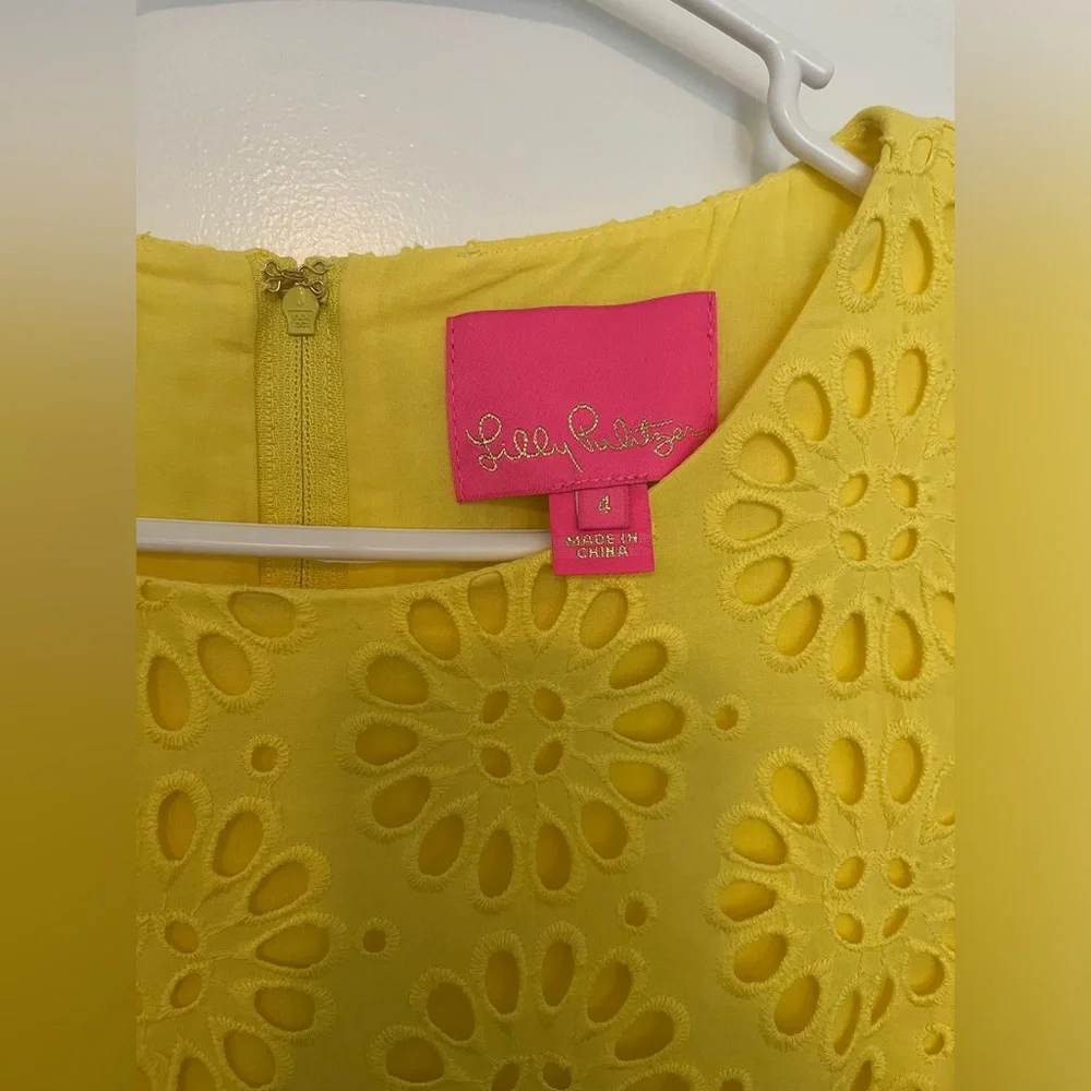 Lilly Pulitzer Yellow Eyelet Dress - Picture 3 of 5